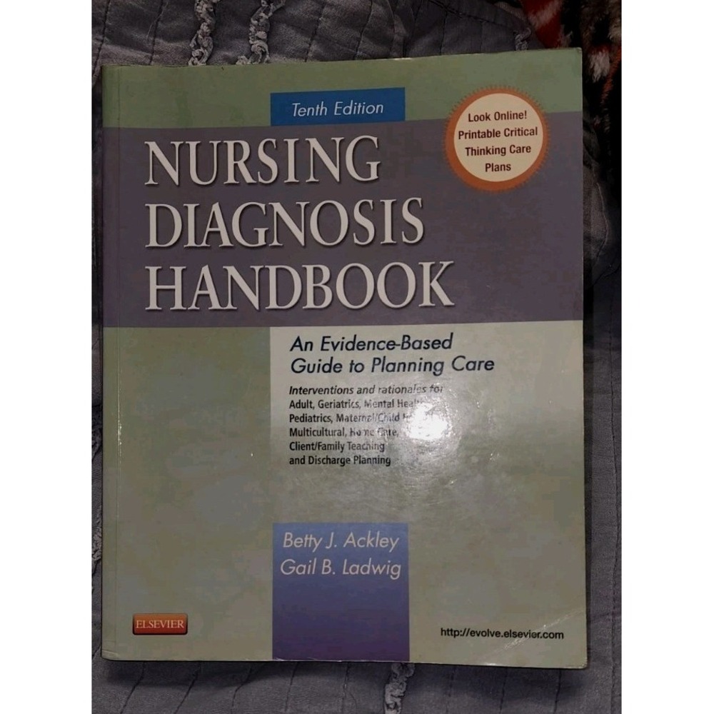 Nursing Diagnosis Handbook 10th Ed Paperback 2014 Ackley Ladwig Mosby